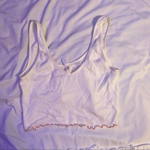 Colsie White Crop Tank